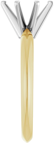 Sužadėtuvių Žiedas „Solitaire“ 585 Baltojo Ir Geltonojo Aukso Oval 8mm x 6mm (4)