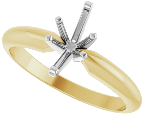 14K Yellow   White 8.5x4.5 mm Marquise Six-Prong Solitaire Engagement Ring Mounting (5)
