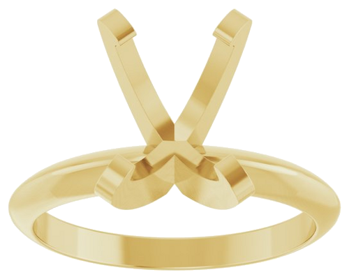 14K Yellow 10x8 mm Oval Solitaire Engagement Ring Mounting (3)