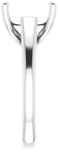 Sužadėtuvių Žiedas „Solitaire“ 585 Baltojo Aukso Square 9mm (4)