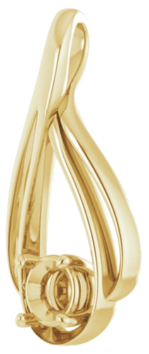 10K Yellow  5.2 mm Round Pendant Mounting (2)