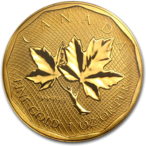 1 oz Кленовый лист 2008 Канада 99999 золотая монета (3)