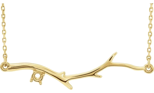 Pakabukas „Family Branch“ 585 Geltonojo Aukso Round 3mm (1)