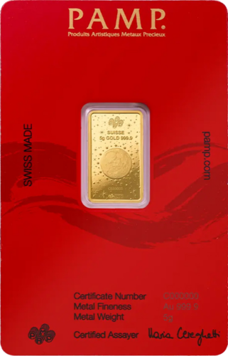 5 g Investment Gold Bar Year of the Snake PAMP (3)