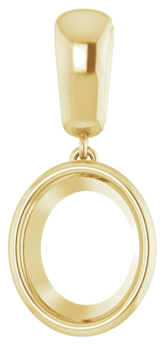 14K Yellow  11x9 mm Oval Pendant Mounting (1)