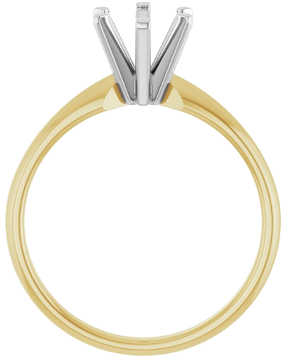 Sužadėtuvių Žiedas „Solitaire“ 585 Baltojo Ir Geltonojo Aukso Oval 8mm x 6mm (2)