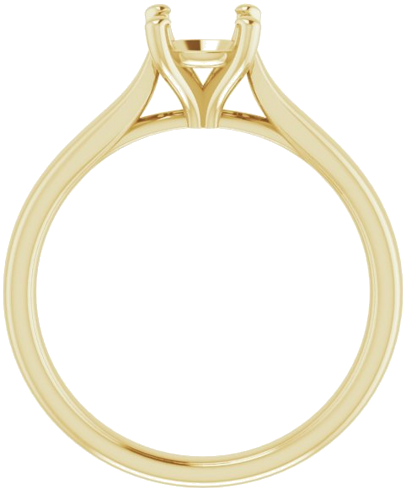 14K Yellow 6 mm Round Engagement Ring Mounting (2)