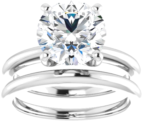 Sužadėtuvių Žiedas „Solitaire“ 950 Platinos Round 9mm (8)