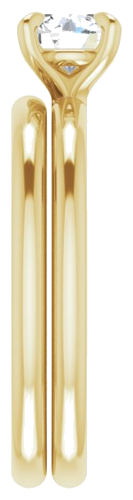 Sužadėtuvių Žiedas „Solitaire“ 585 Geltonojo Aukso Round 5.5mm (9)