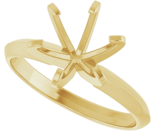 14K Yellow 8.2 mm Round Solitaire Engagement Ring Mounting (5)