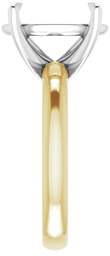 Sužadėtuvių Žiedas „Solitaire“ 585 Baltojo Ir Geltonojo Aukso Oval 14mm x 10mm (4)