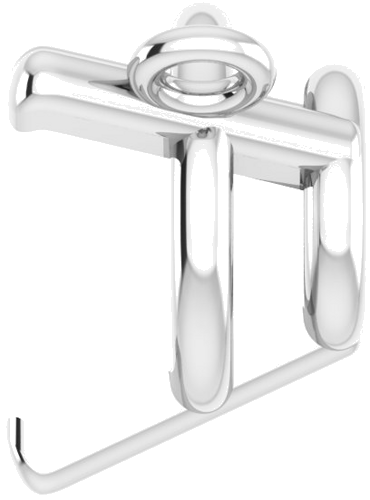 Pakabukas „Round 3-Prong“ 585 Baltojo Aukso Round 6.5mm (3)