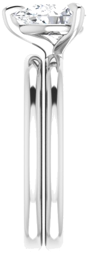 14K White  8x6 mm Pear Solitaire Engagement Ring Mounting (9)