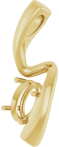 10K Yellow  7x5 mm Oval Pendant Mounting (2)