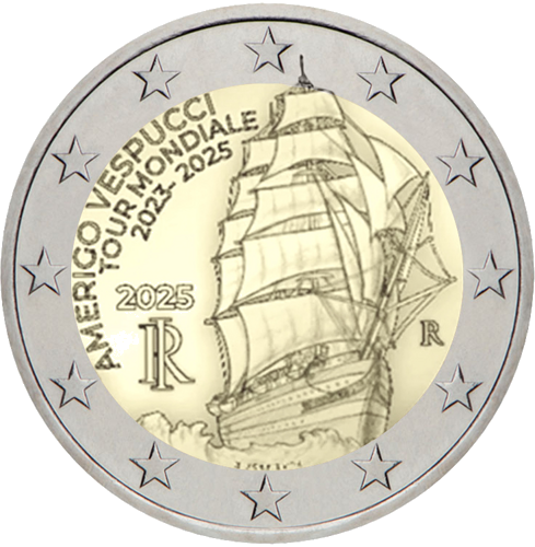 2025 Italy Amerigo Vespucci 2 euro coin (1)