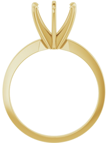 Sužadėtuvių Žiedas „Solitaire“ 585 Geltonojo Aukso Round 7.8mm x 8.6mm (2)