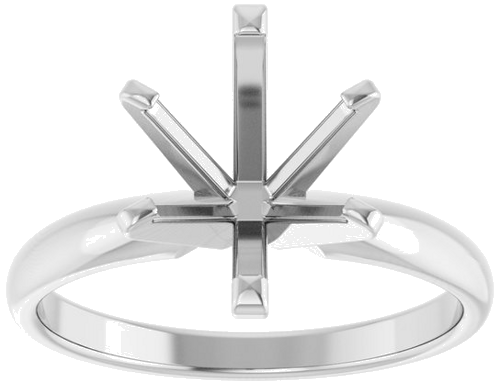 Sužadėtuvių Žiedas „Solitaire“ 585 Baltojo Aukso Oval 10mm x 8mm (3)