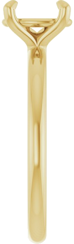 18K Yellow  8x6 mm Oval Solitaire Engagement Ring Mounting (4)