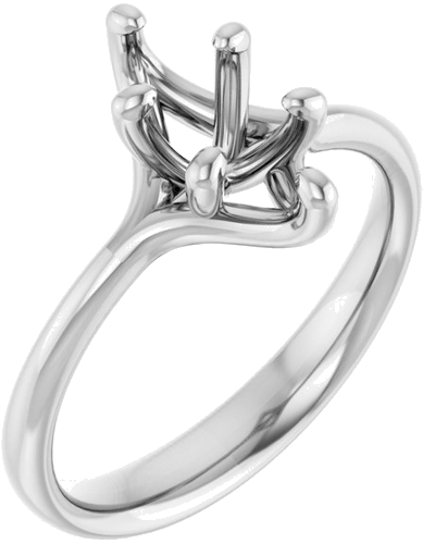 Sužadėtuvių Žiedas „Solitaire“ 585 Baltojo Aukso Marquise 10mm x 5mm (1)