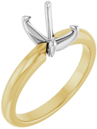 Sužadėtuvių Žiedas „Solitaire“ 750 Baltojo Ir Geltonojo Aukso Emerald 7mm x 5mm (1)