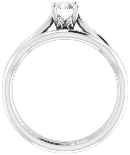 14K White  4.8 mm Round Solitaire Engagement Ring Mounting (7)