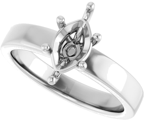 Sužadėtuvių Žiedas „Solitaire“ 417 Baltojo Aukso Marquise 10mm x 5mm (5)