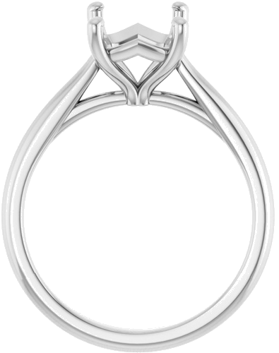 Sužadėtuvių Žiedas „Solitaire“ 950 Platinos Emerald 9mm x 7mm (2)