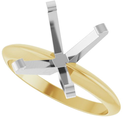 Sužadėtuvių Žiedas „Solitaire“ 585 Baltojo Ir Geltonojo Aukso Oval 11mm x 9mm (5)