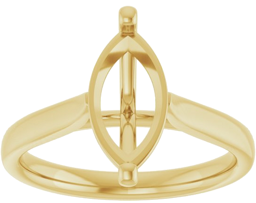 Sužadėtuvių Žiedas „Solitaire“ 585 Geltonojo Aukso Marquise 12mm x 6mm (3)