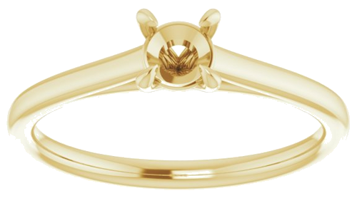 Sužadėtuvių Žiedas „Claw-Prong Solitaire“ 14k yellow gold Round 4.4mm (3)