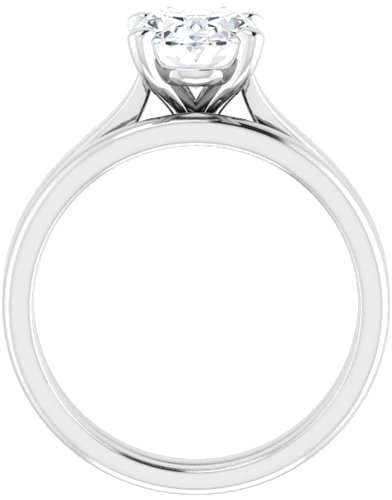 Sužadėtuvių Žiedas „Solitaire“ 950 Platinos Oval 9mm x 7mm (7)