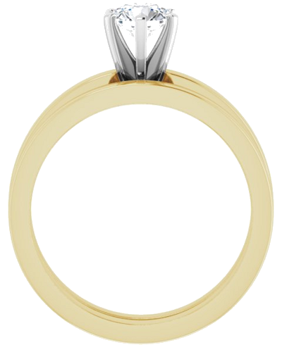 14K Yellow White 5.2 mm Round Solitaire Engagement Ring Mounting (7)