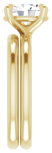 Sužadėtuvių Žiedas „Solitaire“ 585 Geltonojo Aukso Oval 9mm x 7mm (9)