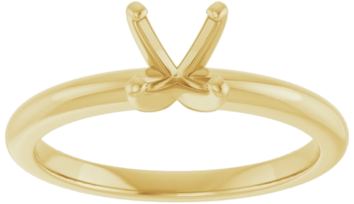 Sužadėtuvių Žiedas „Solitaire“ 585 Geltonojo Aukso Round 5.8mm (3)