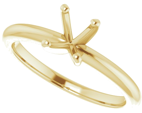 10K Yellow  7x5 mm Oval Solitaire Engagement Ring Mounting (5)