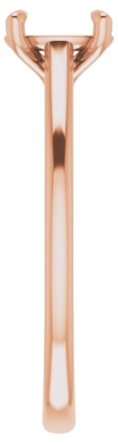 14K Rose  7x5 mm Oval Solitaire Engagement Ring Mounting (4)