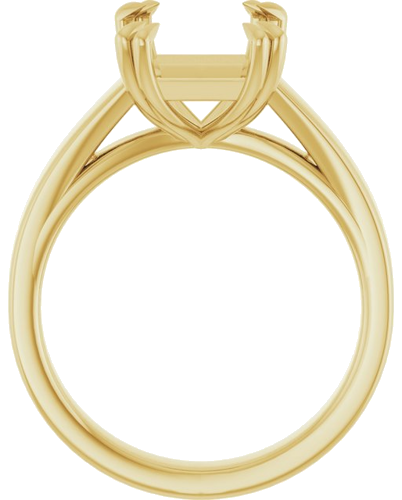 14K Yellow 10x8 mm Emerald Engagement Ring Mounting (2)