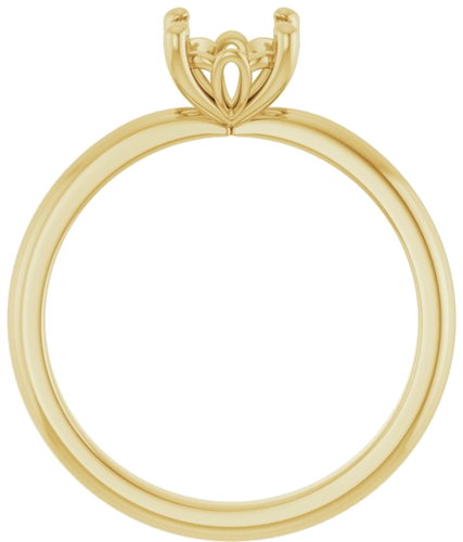14K Yellow 6.5 mm Round Solitaire Engagement Ring Mounting (2)