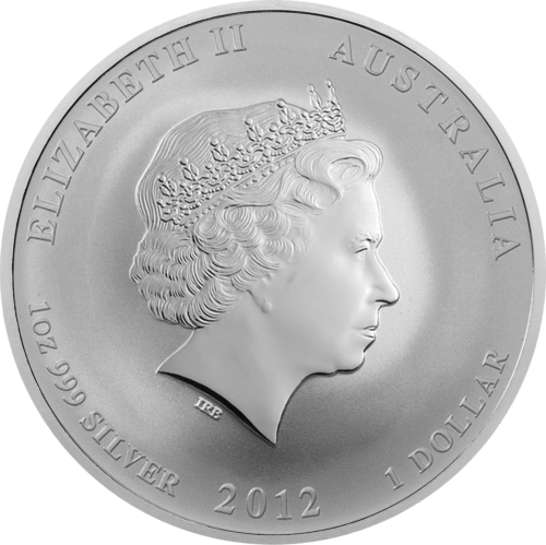 1 oz Pūķa gads 2012 (Lunar II) Austrālijas sudraba monēta Lion Privy LIMITED EDITION (2)