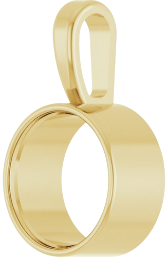 14K Yellow 8 mm Round Bezel-Set Pendant Mounting (2)