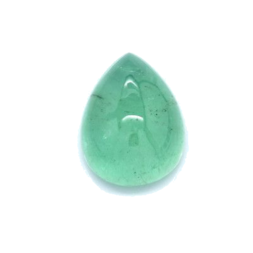 5.85 carat GREEN CABOCHON cut Pear Smaragdas (1)
