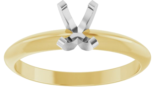 Sužadėtuvių Žiedas „Solitaire“ 585 Baltojo Ir Geltonojo Aukso Oval 6mm x 4mm (3)