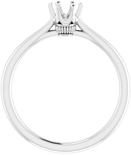 14K White 4.8 mm Round Engagement Ring Mounting (2)