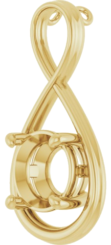 Pakabukas „Infinity-Inspired Solitaire“ 14k yellow gold Round 10mm (2)