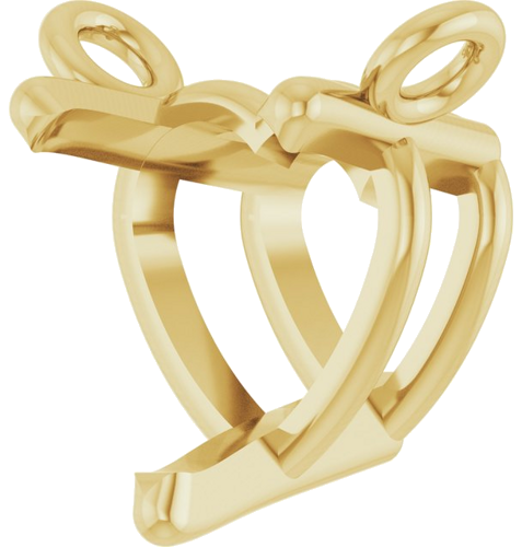14K Yellow 5x5 mm Heart 3-Prong Solitaire Necklace Center (2)