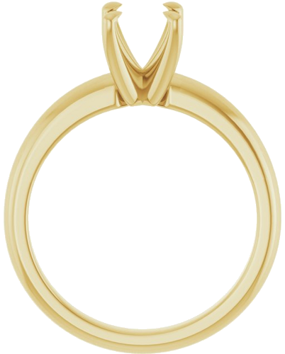 14K Yellow 8x6 mm Oval Solitaire Engagement Ring Mounting (2)
