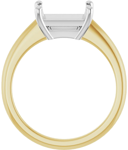 Sužadėtuvių Žiedas „Solitaire“ 585 Baltojo Ir Geltonojo Aukso Emerald 9mm x 7mm (2)