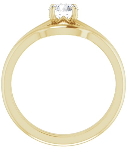 Sužadėtuvių Žiedas „Solitaire“ 585 Geltonojo Aukso Round 5.2mm (7)