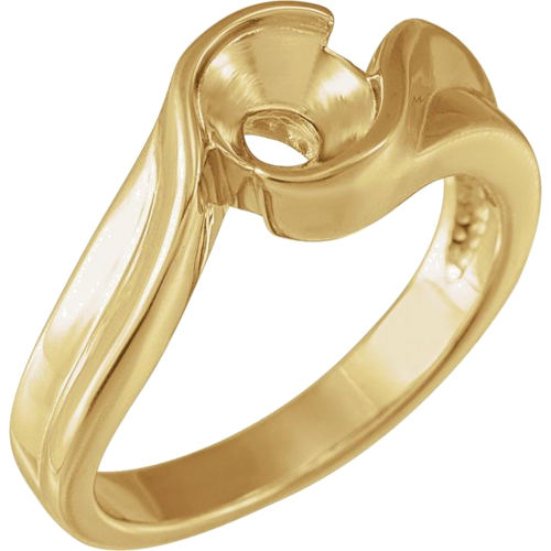 Sužadėtuvių Žiedas „Solitaire“ 585 Geltonojo Aukso Round 6.5mm (1)