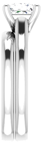 Sužadėtuvių Žiedas „Solitaire“ 585 Baltojo Aukso Square 5.5mm (9)